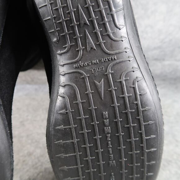 Stuart Weitzman Shoes Womens 7.5 Slouch Boot Short Leather Pull On Black Classic - Picture 11 of 16